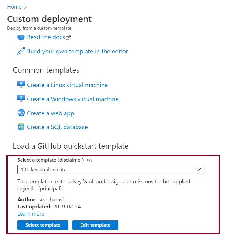 Creating an Azure Key Vault to store secrets in Azure