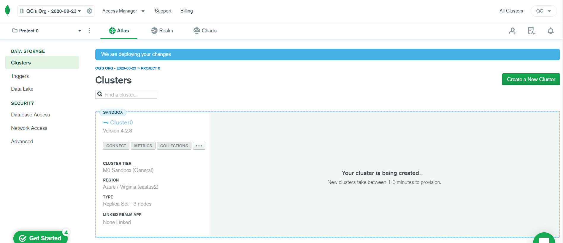 Provisioning a MongoDB Atlas Cluster to Azure