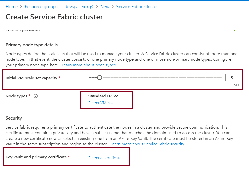 Creating an Azure Service Fabric Cluster