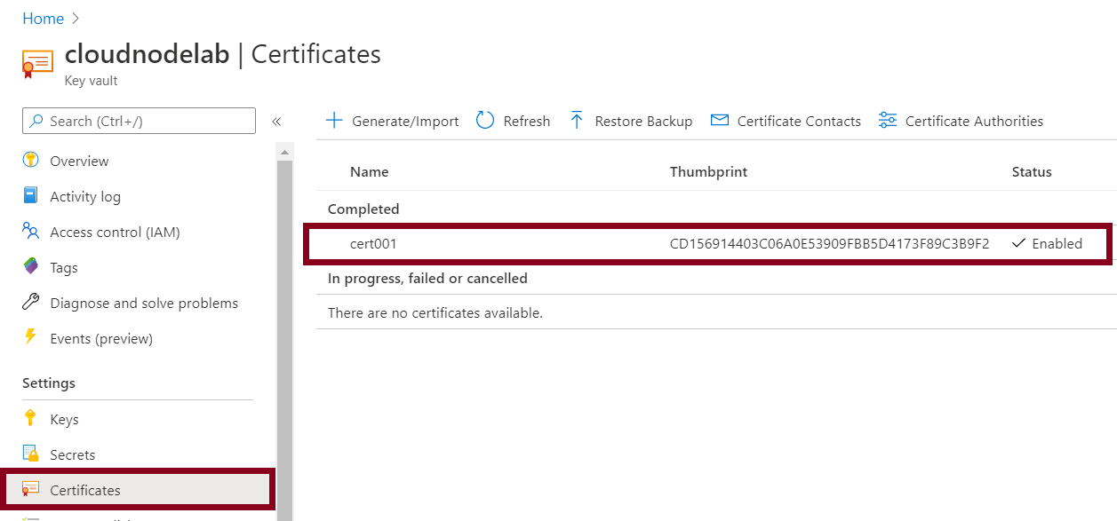 Creating an Azure Service Fabric Cluster