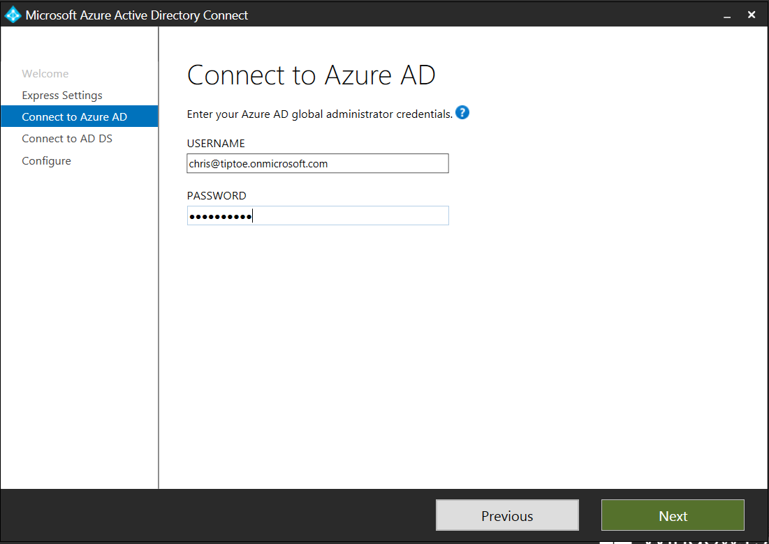 Using Azure AD Connect to connect an On-premises Active Directory forest to Azure AD