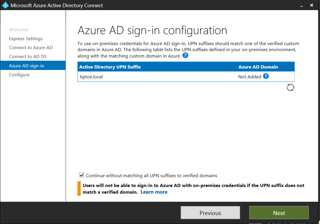 Using Azure AD Connect to connect an On-premises Active Directory forest to Azure AD