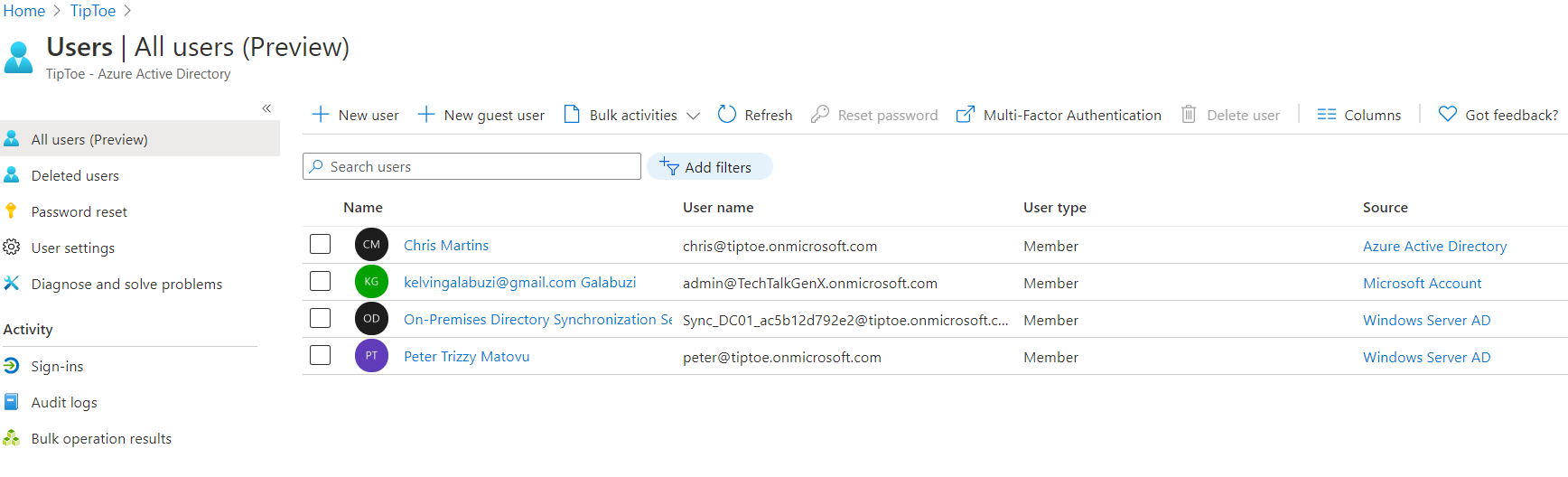 Using Azure AD Connect to connect an On-premises Active Directory forest to Azure AD