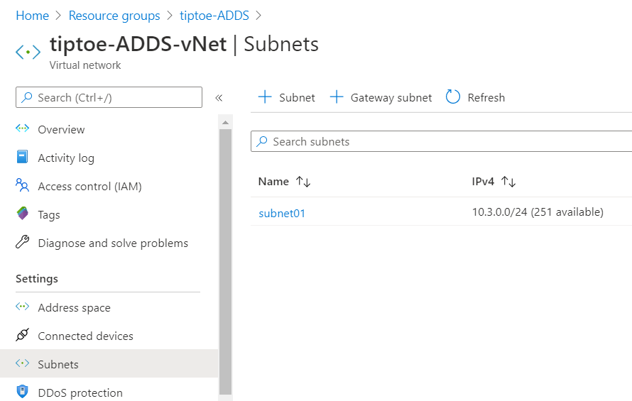 Creating managed Azure AD  Domain Services in Azure and adding a machine to that domain