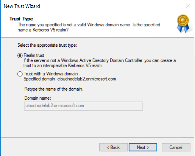 Creating an Azure ADDS domain trust with an on-premise environment