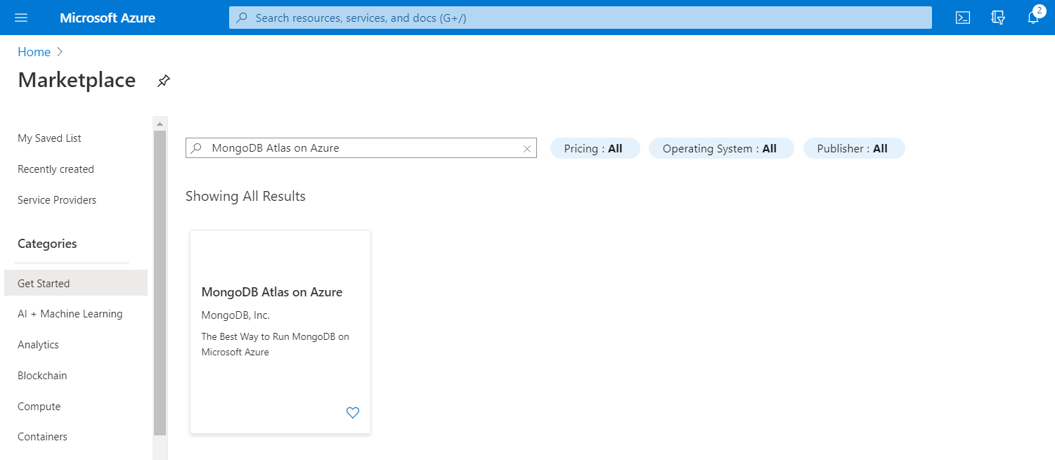 Provisioning a MongoDB Atlas Cluster to Azure