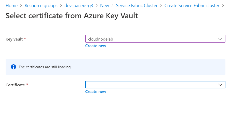 Creating an Azure Service Fabric Cluster