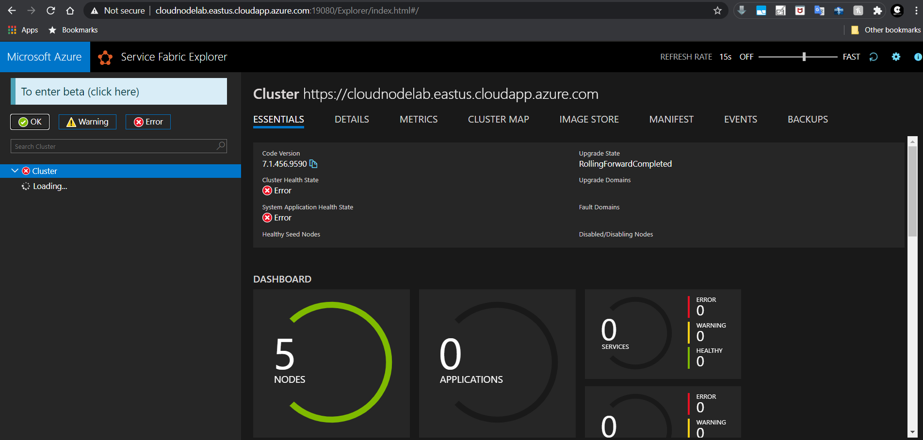 Creating an Azure Service Fabric Cluster