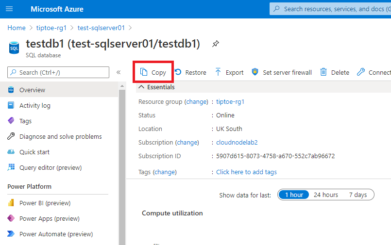 How to move an Azure SQL Database to a different Azure SQL server the easy way